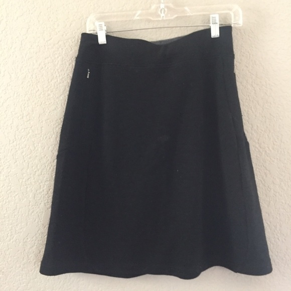 Ibex Black merino wool skirt sz Small - Picture 1 of 7
